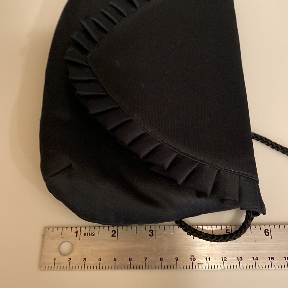 Milor Black Satin Evening Bag - Picture 11 of 12